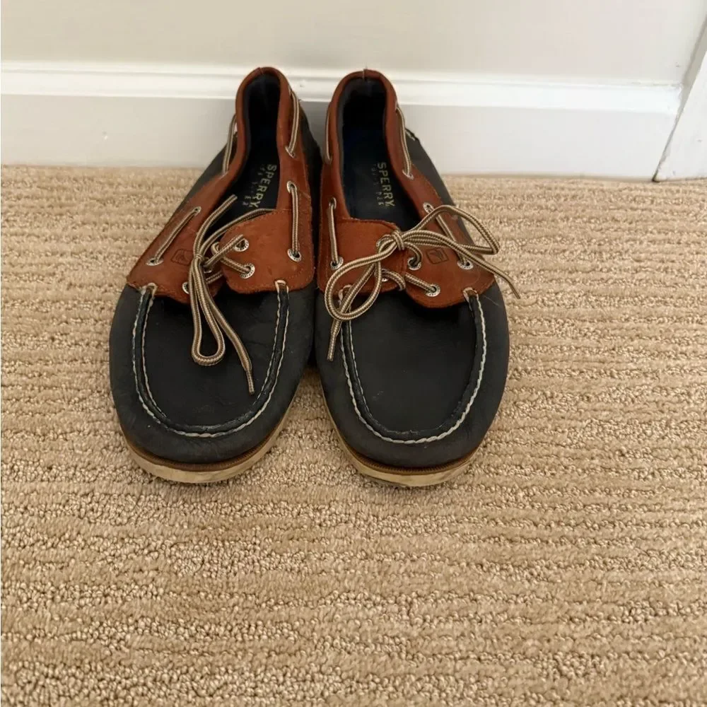 Sperry Men's Brown and Black Boat Shoes